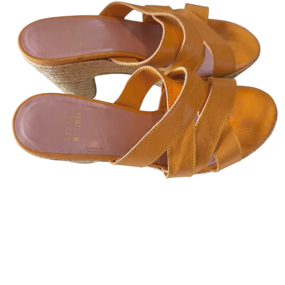 STUART WEITZMAN Yellow Women's Espadrille Sandals Size 7M - Picture 3 of 6